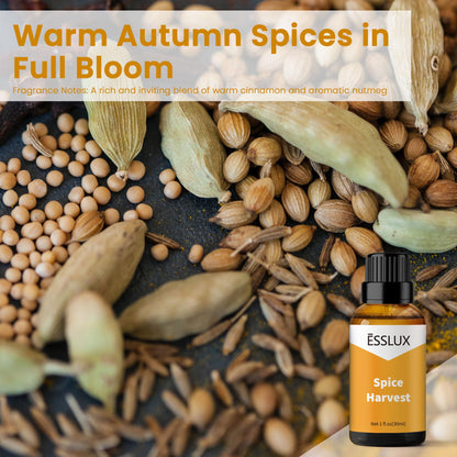 Spice Harvest Fragrance Oil 30 ml – ESSLUX Aromatherapy for Diffusers, Candles & Soaps