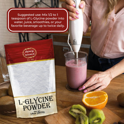 Spicy World L-Glycine Powder 14oz – Pure, Non-GMO Amino Acid
