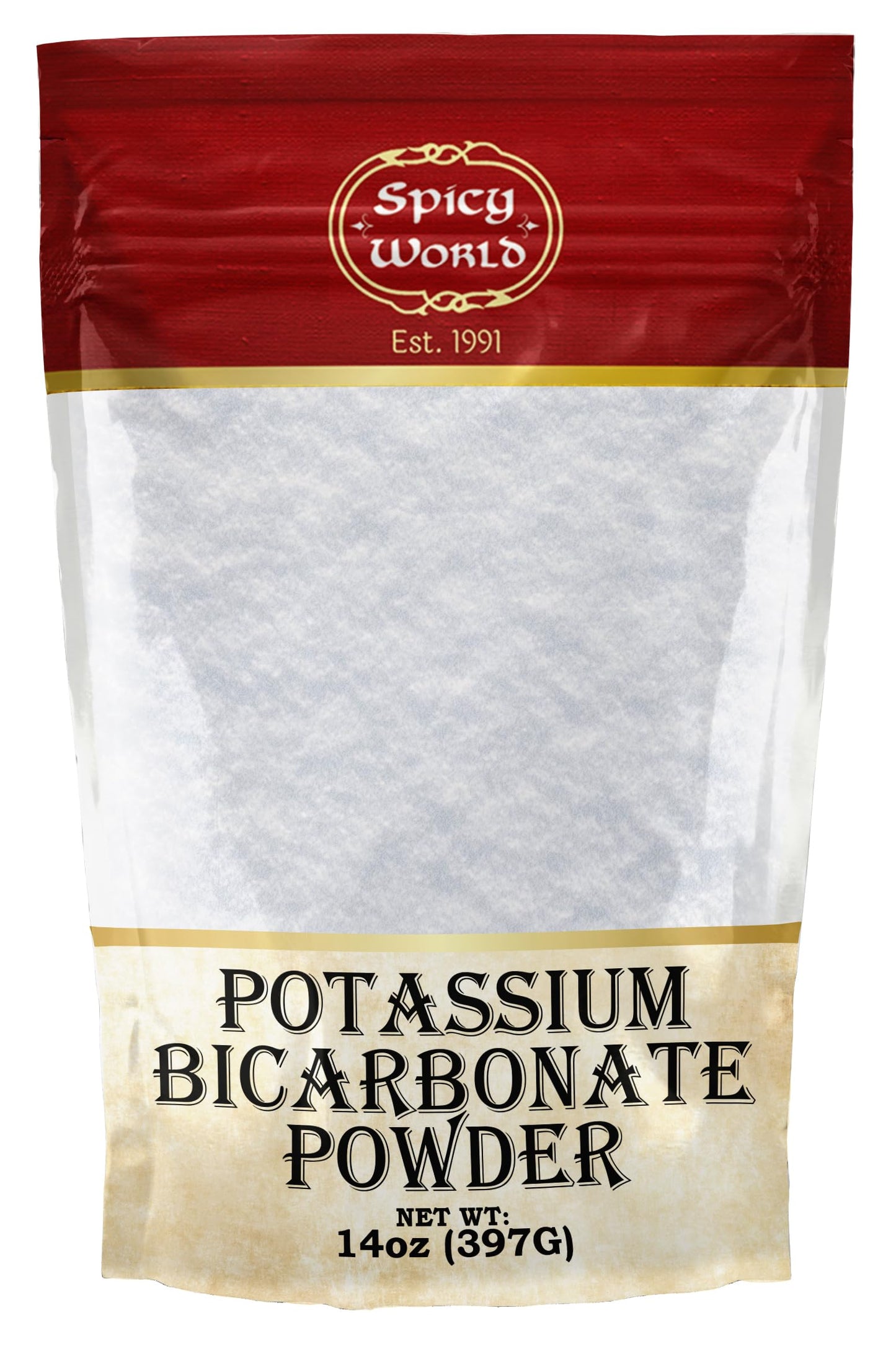 Spicy World Potassium Bicarbonate Powder 14oz - Pure, Food Safe, Leavening