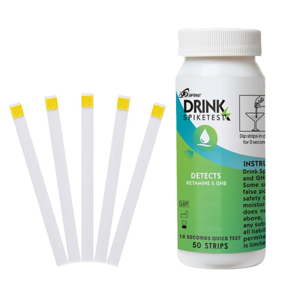 Spike Drink Test Strips – 50 Count, 10-Second GHB & Ketamine Detection