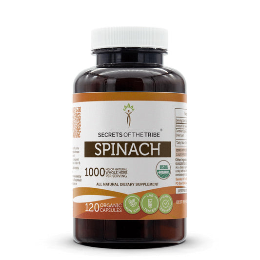 Secrets of the Tribe Spinach USDA Organic 120 Capsules, 1000 mg BritishVita | Premium UK Vitamins & Wellness Supplements