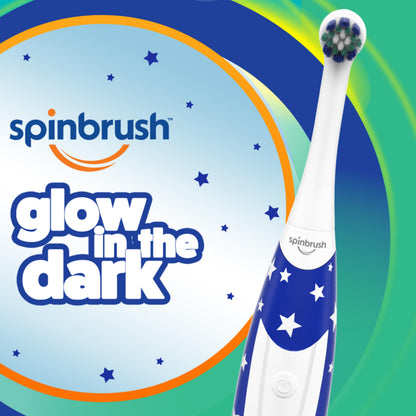 Spinbrush Kids Electric Toothbrush – Glow in the Dark, Battery-Powered