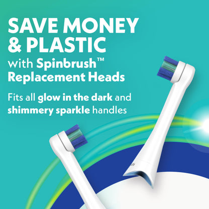 Spinbrush Kids Electric Toothbrush – Glow in the Dark, Battery-Powered