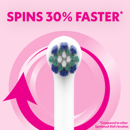 Spinbrush Kids Electric Toothbrush – Shimmery Sparkle, Battery-Powered