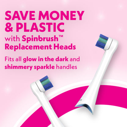 Spinbrush Kids Electric Toothbrush – Shimmery Sparkle, Battery-Powered