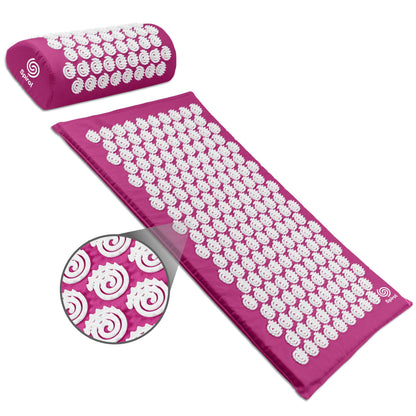 Spirol Acupressure Mat & Pillow Set – Back, Neck & Shoulder Pain Relief