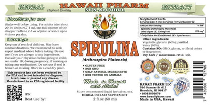 Spirulina Alcohol-Free Liquid Extract | Organic Glycerite 2 oz (USA)