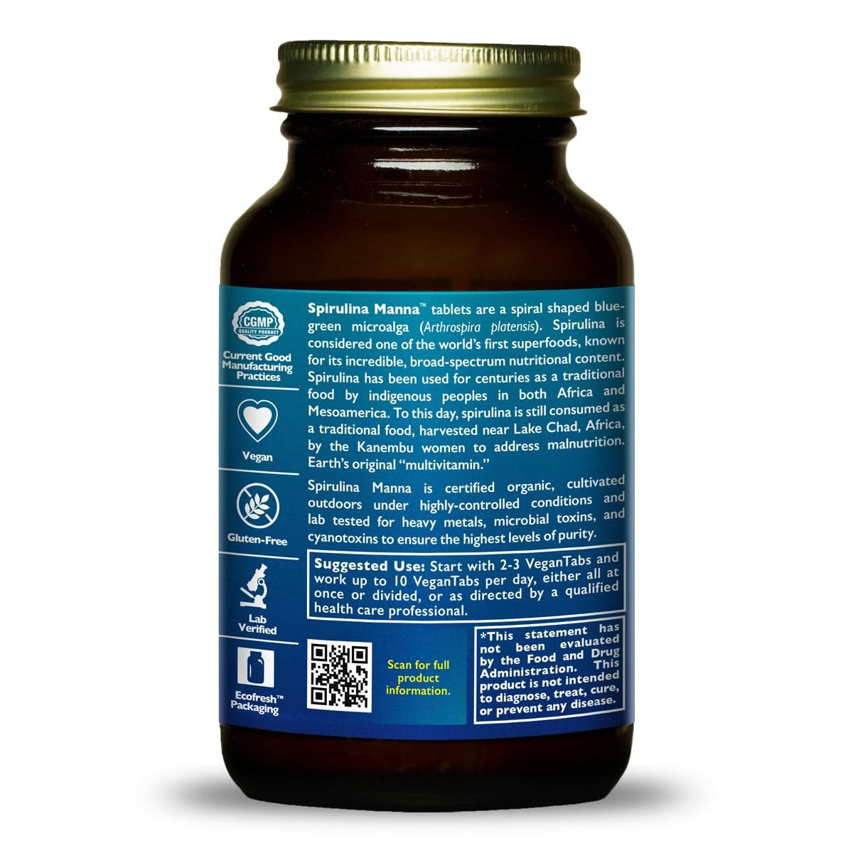 HealthForce SuperFoods Spirulina Manna - Tablet - 400 Vegan Tablets