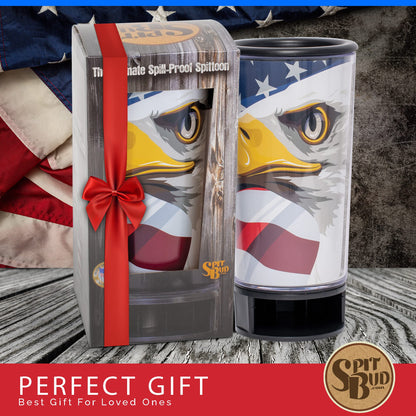 Spit Bud American Eagle Spittoon Cup – 8oz Portable Dip Cup, Made in USA