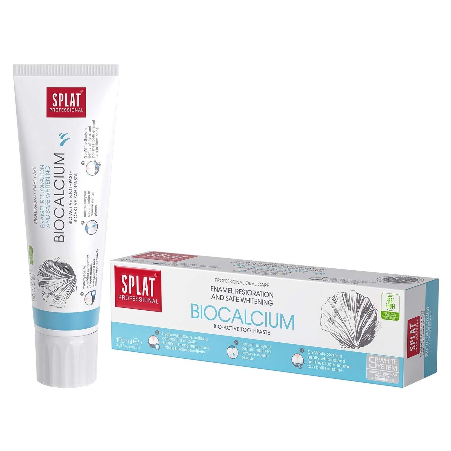 SPLAT Professional Series Toothpaste - Bioactive Calcium for Enamel Restoration & Sensitivity