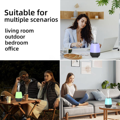 SPLITSKY 150ML Rechargeable Essential Oil Diffuser | 7-Hour Runtime, Cordless, 7-Color LEDs (Black)