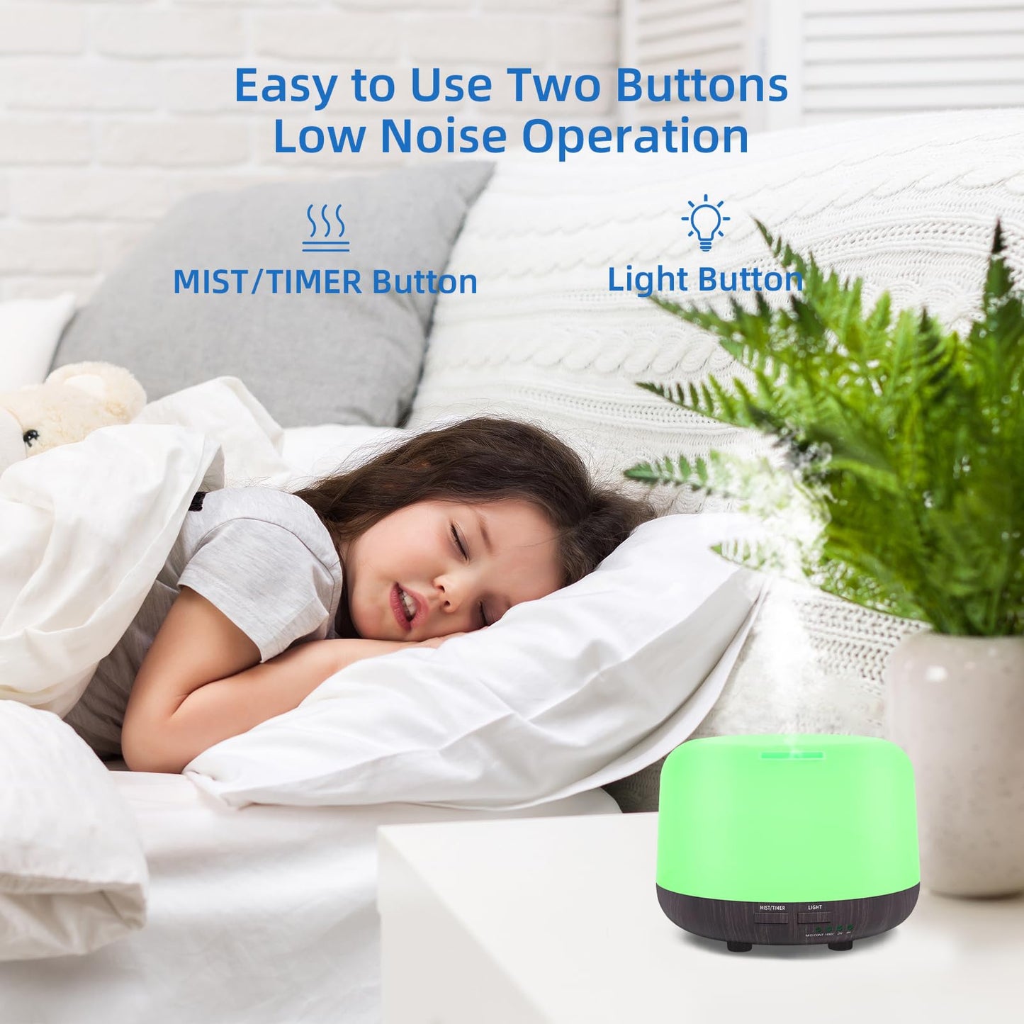 SPLITSKY 300ML Essential Oil Diffuser – Ultrasonic Aromatherapy Humidifier with Remote, 7 LED Colors, Auto-Off