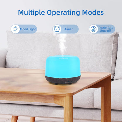 SPLITSKY 300ML Essential Oil Diffuser – Ultrasonic Aromatherapy Humidifier with Remote, 7 LED Colors, Auto-Off