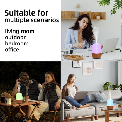 SPLITSKY 150ML Rechargeable Essential Oil Diffuser – Cordless, USB-C, 7-Color LED, 7h Run Time