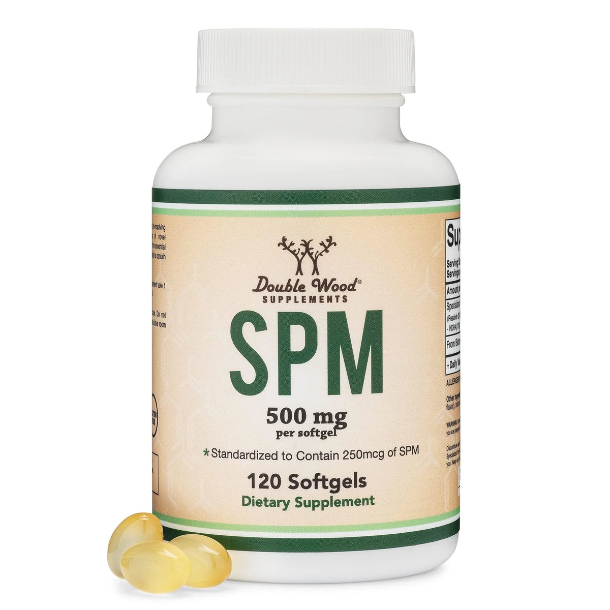 Double Wood SPM Max: 120 Softgels, 500mg | Specialized Pro-Resolving Mediators BritishVita | Premium UK Vitamins & Wellness Supplements