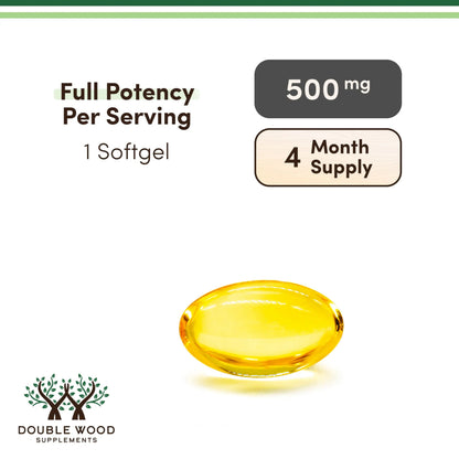 Double Wood SPM Max: 120 Softgels, 500mg | Specialized Pro-Resolving Mediators BritishVita | Premium UK Vitamins & Wellness Supplements