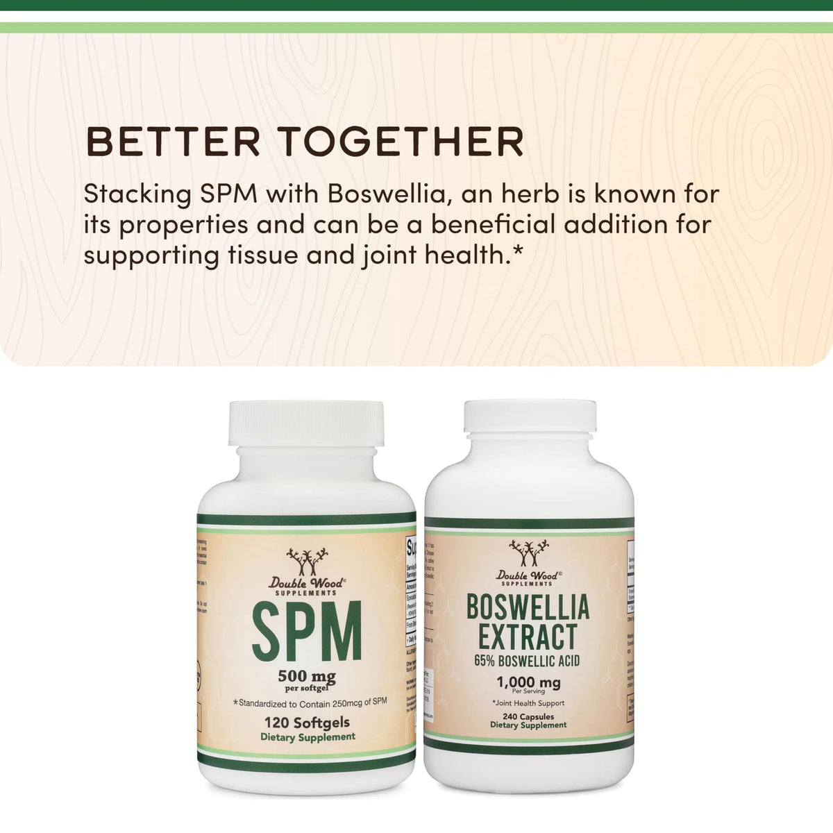 Double Wood SPM Max: 120 Softgels, 500mg | Specialized Pro-Resolving Mediators BritishVita | Premium UK Vitamins & Wellness Supplements