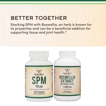 Double Wood SPM Max: 120 Softgels, 500mg | Specialized Pro-Resolving Mediators BritishVita | Premium UK Vitamins & Wellness Supplements