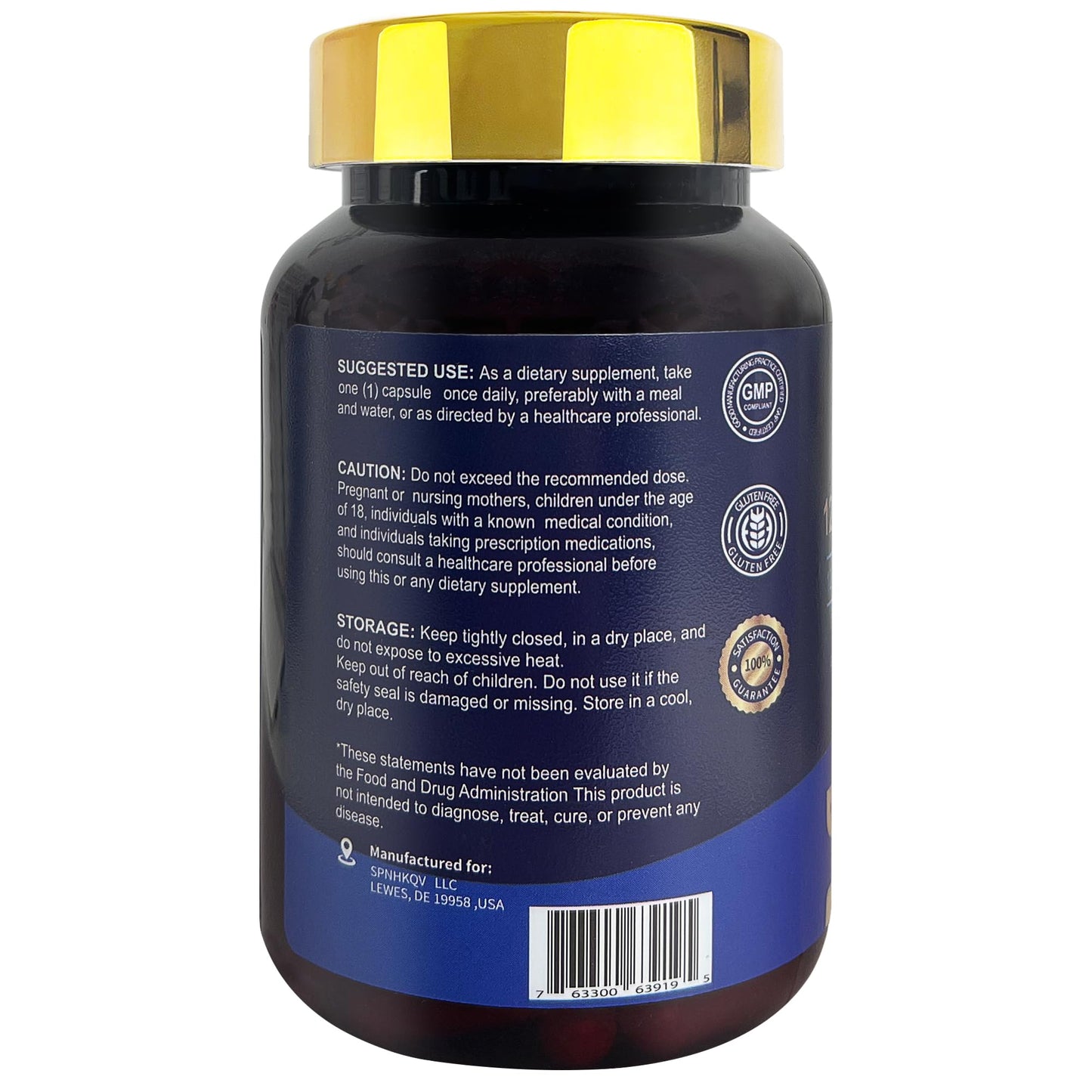 SPNHKQV Magnesium 12-in-1 Complex – 700mg High Absorption Magnesium Glycinate (120 Vegan Capsules)