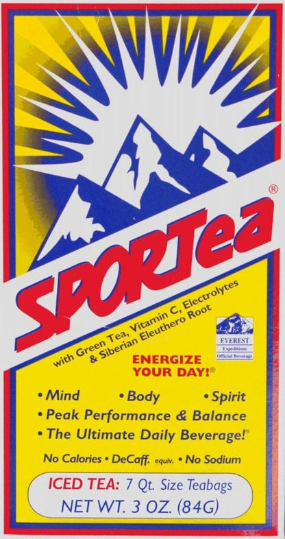 SPORTea Iced – Natural Decaf Energy Drink with Green & Black Tea, Vitamins & Electrolytes