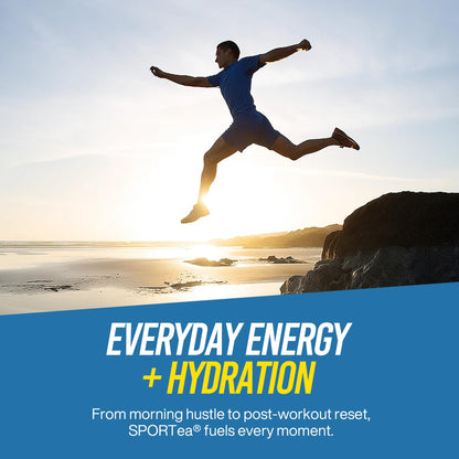 SPORTea Iced – Natural Decaf Energy Drink with Green & Black Tea, Vitamins & Electrolytes