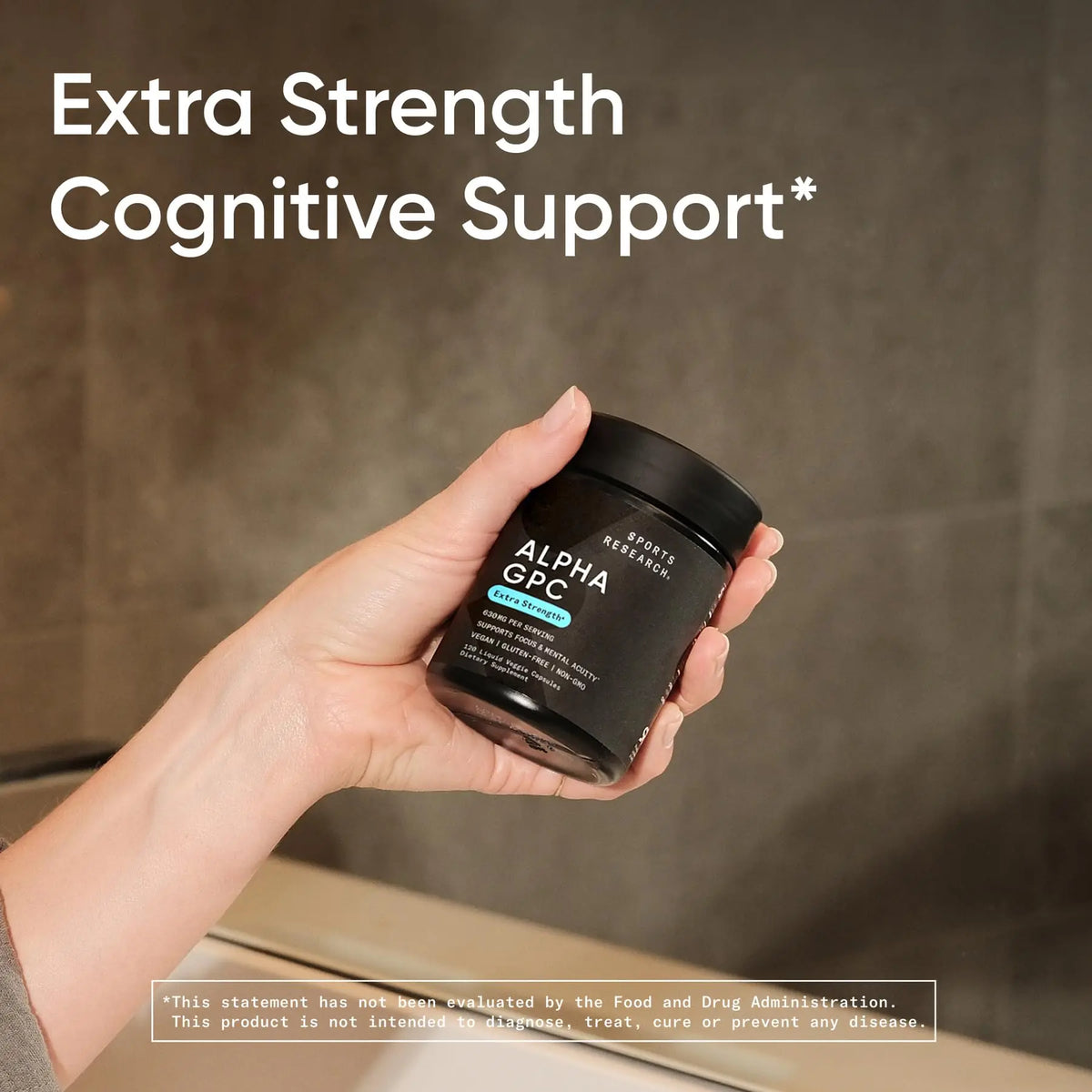 Sports Research® Alpha GPC 630mg (Extra Strength) – Bioavailable Choline for Focus & Cognitive Support | Vegan • Non-GMO • Gluten Free – 120 Liquid Capsules BritishVita | Premium UK Vitamins & Wellness Supplements