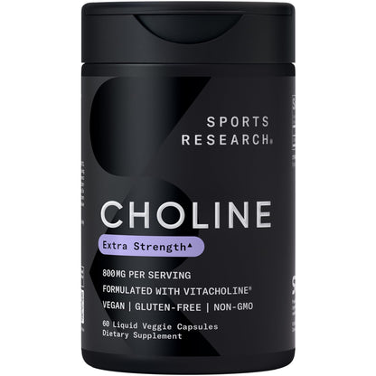 Sports Research Choline 800 mg | VitaCholine for Focus | Vegan Certified