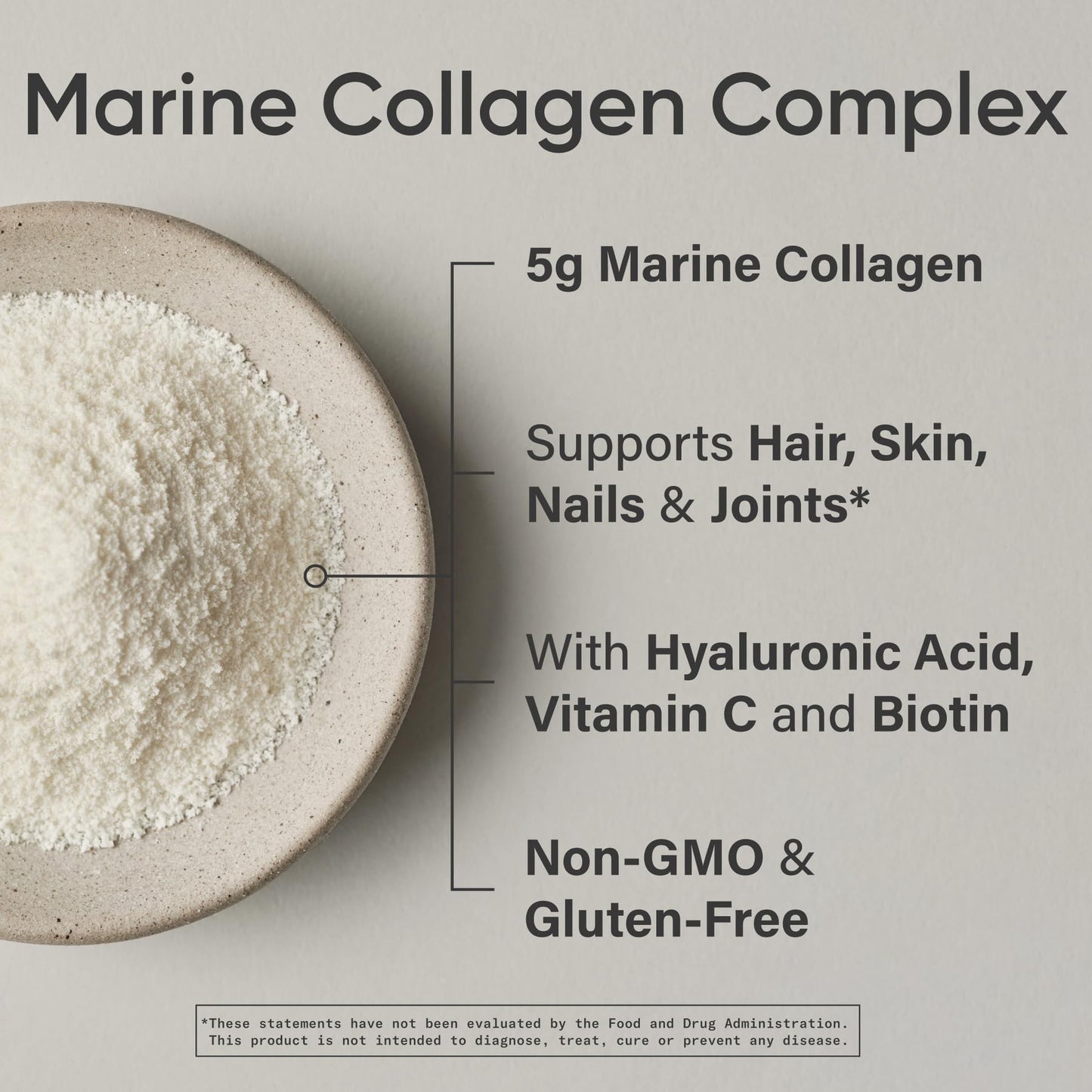 Sports Research Collagen Beauty Complex – Hyaluronic Acid, Vitamin C + Biotin | Unflavored (30 Servings)