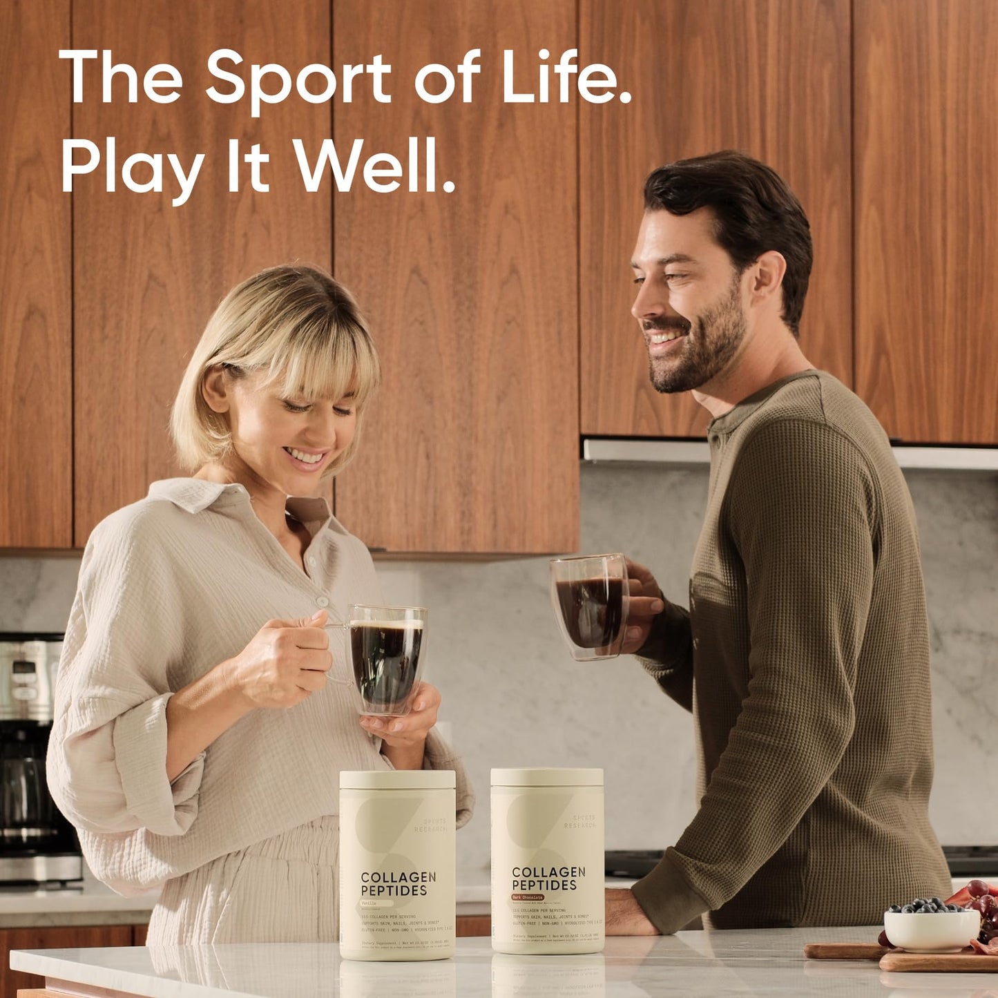 Sports Research Collagen Peptides – Hydrolyzed Type I & III for Skin & Joints