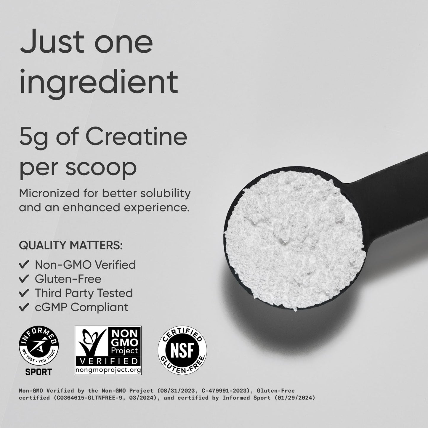 Sports Research Creatine Monohydrate – 5 g Micronized, 10.58 oz