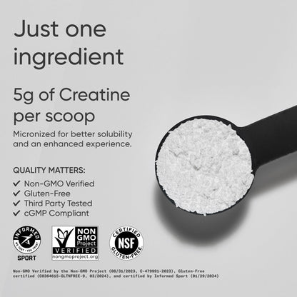 Sports Research Creatine Monohydrate – 5 g Micronized, 10.58 oz