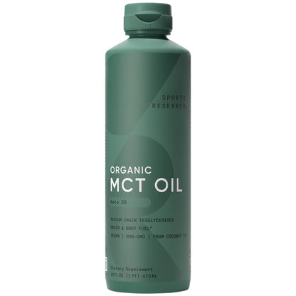 Sports Research Keto MCT Oil C8 Caprylic Acid – 16 oz | Non-GMO & Vegan