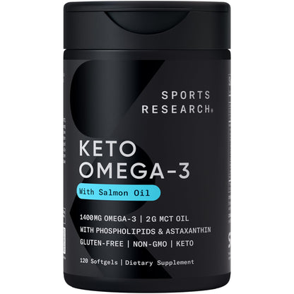 Keto Omega Fish Oil with Wild Salmon & Krill | 1200mg EPA/DHA - 120 Softgels