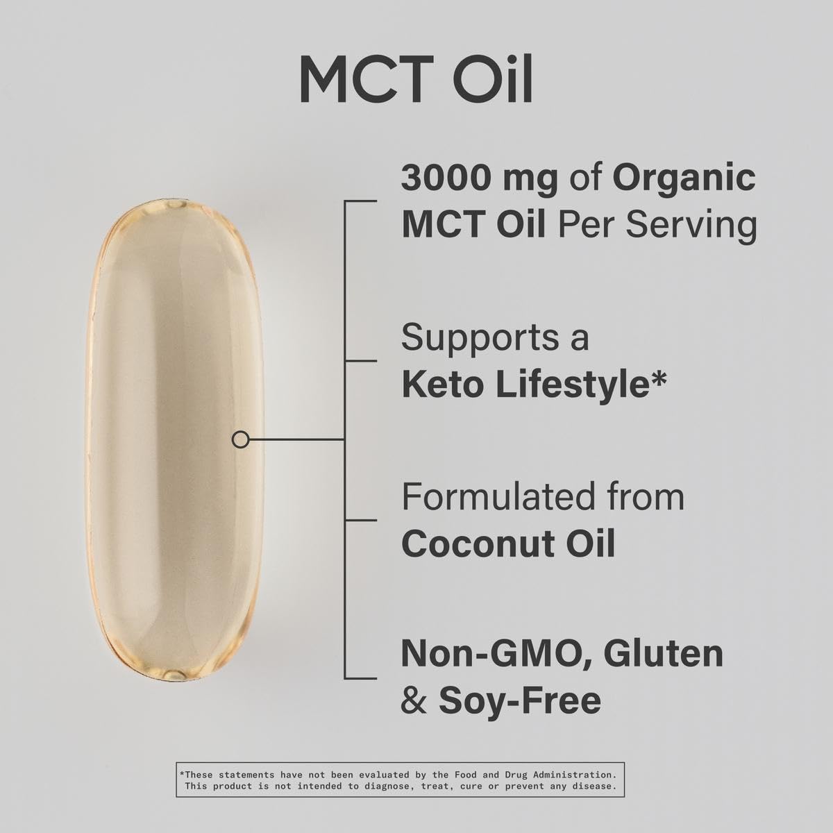 Sports Research MCT Oil Pills | Keto Fuel for Brain & Body | Non-GMO, Soy & Gluten Free