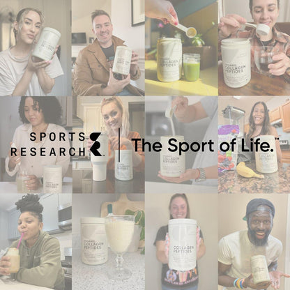 Sports Research Multi Collagen Protein Powder with Hyaluronic Acid & Vitamin C – 5 Types, 30 Servings (Chocolate)