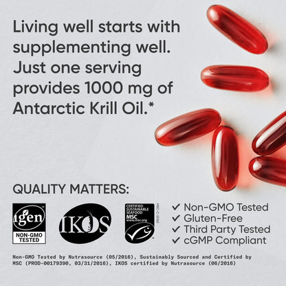 Sports Research Omega-3 Krill Oil 1000mg Double Strength – MSC Certified
