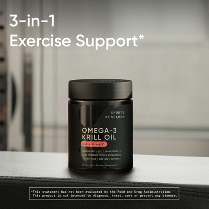 Sports Research Omega-3 Krill Oil 1000mg Double Strength – MSC Certified
