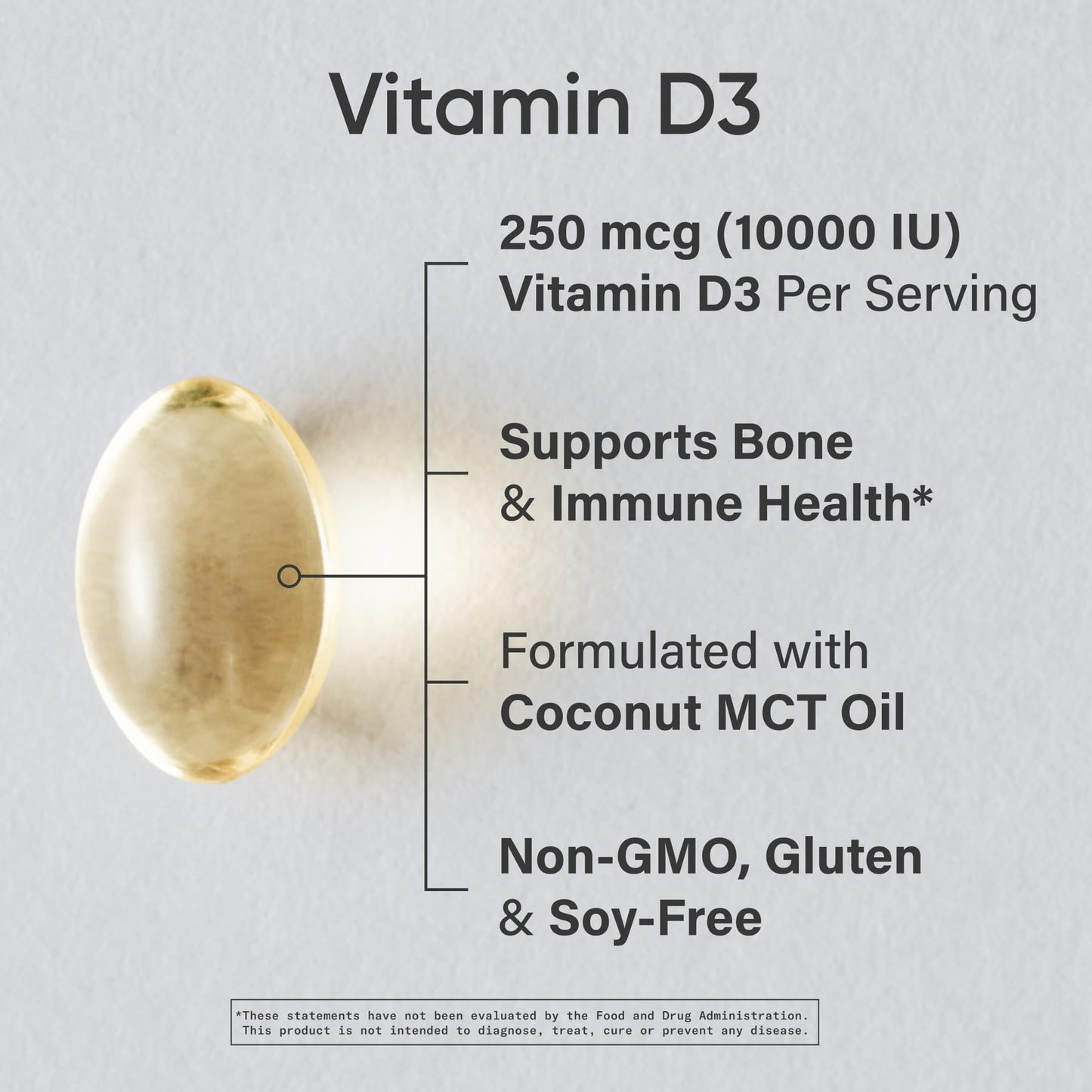 Sports Research Vitamin D3 10,000 IU with Coconut MCT Oil – 120 Softgels