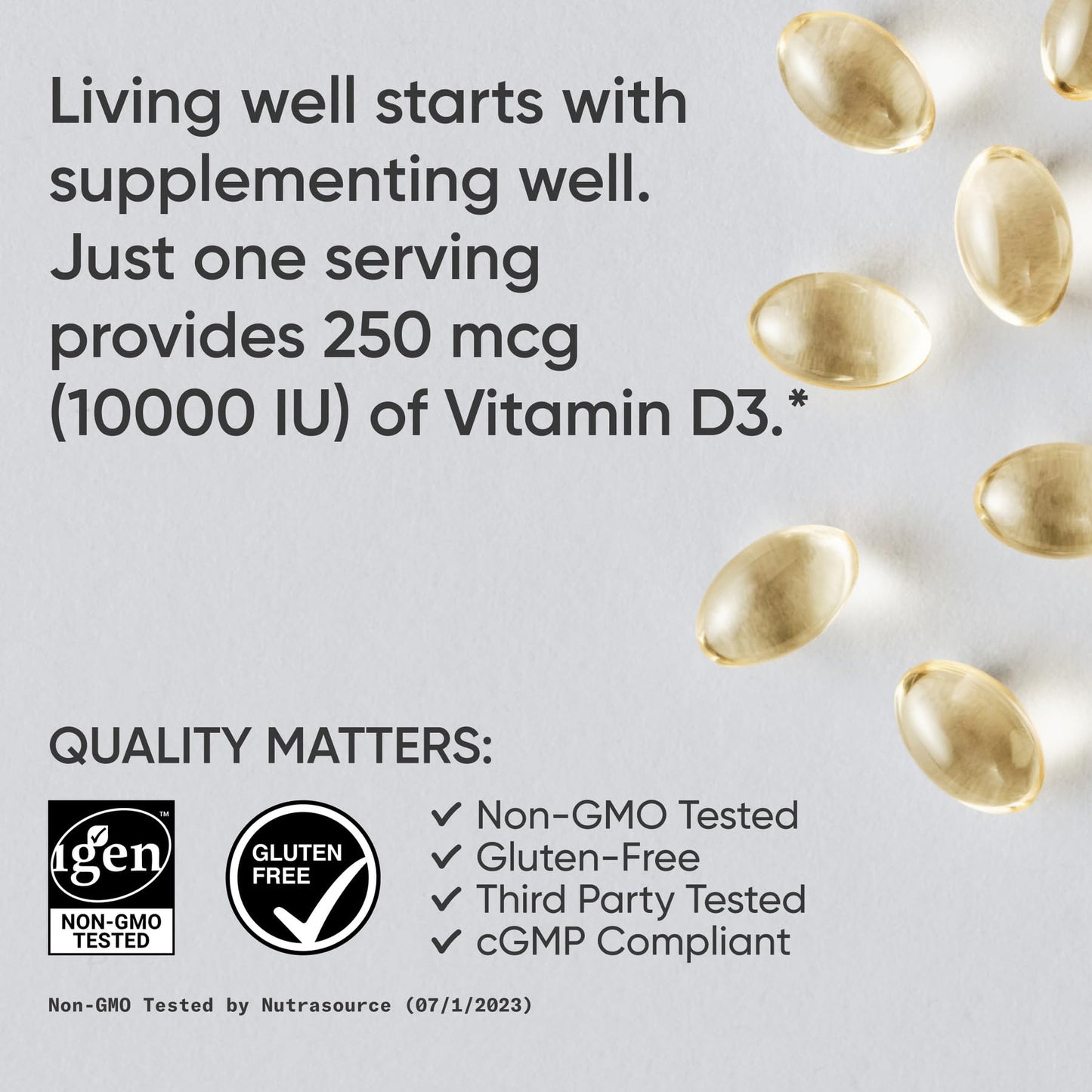 Sports Research Vitamin D3 10,000 IU with Coconut MCT Oil – 120 Softgels