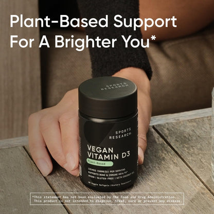 Sports Research Vegan Vitamin D3 5000IU (125 mcg) - 60 Softgels