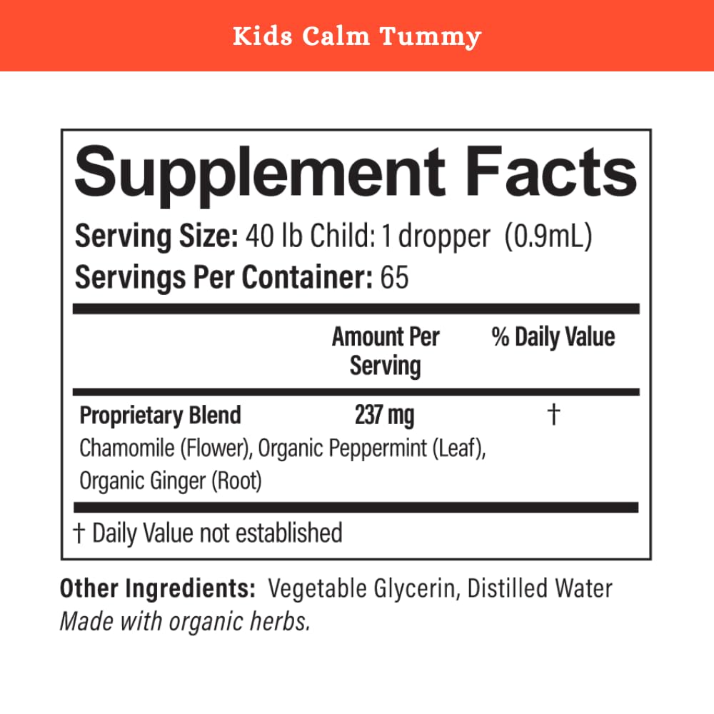 SPRIGS Kids Calm Tummy - 2 fl oz | Digestive Support for Children