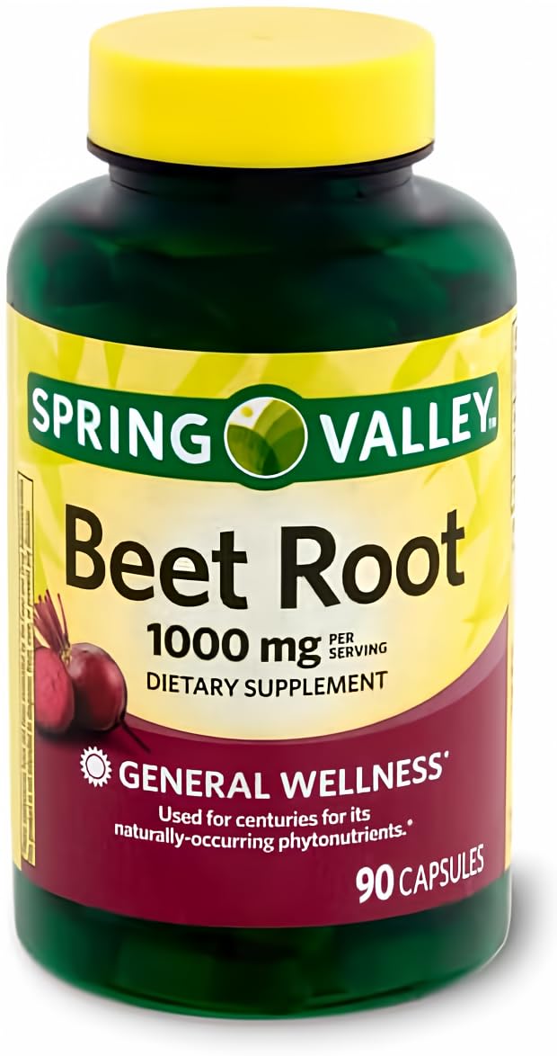 Spring Health Valley Beet Root Dietary Supplement 1000 mg | 90 Count + Your Vitamin Guide©