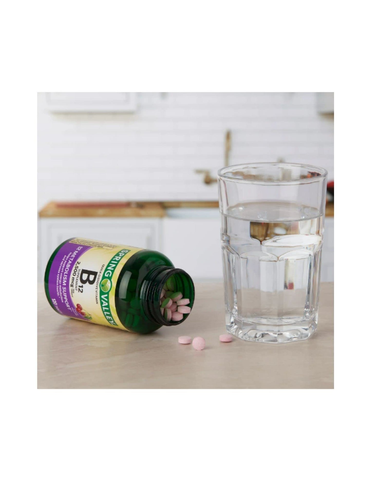 Spring Valley Vitamin B12 Quick-Dissolve Tablets 2,500 mcg Cherry Flavor - 120 Count