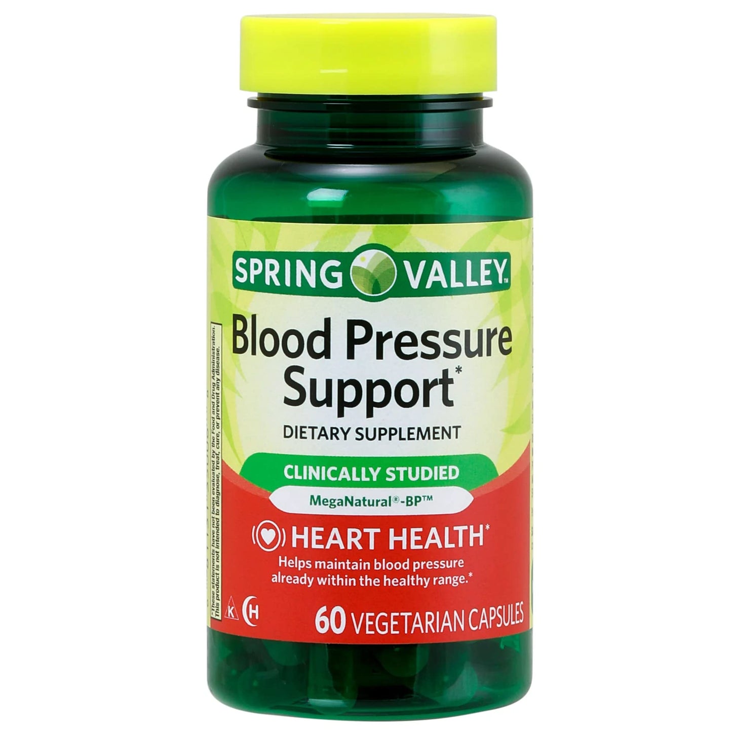 Spring Valley Blood Pressure Support, 60 Capsules | A to Zinc with LUAL