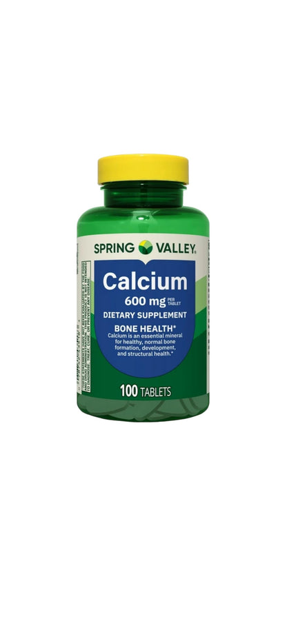 Spring Valley Calcium Bone Health Dietary Supplement Tablets – 600 mg Calcium, 200 Count (Pack of 2)
