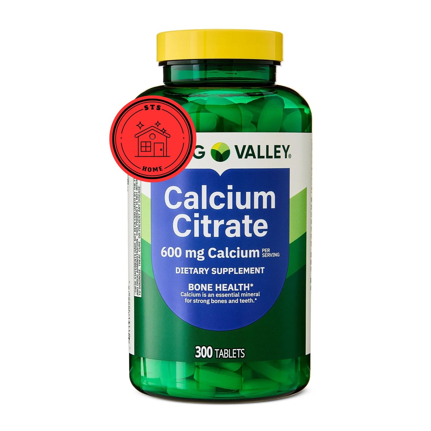 Spring Valley Calcium Citrate 600 mg, 300 Tablets – Bone & Joint Health | STS Sticker