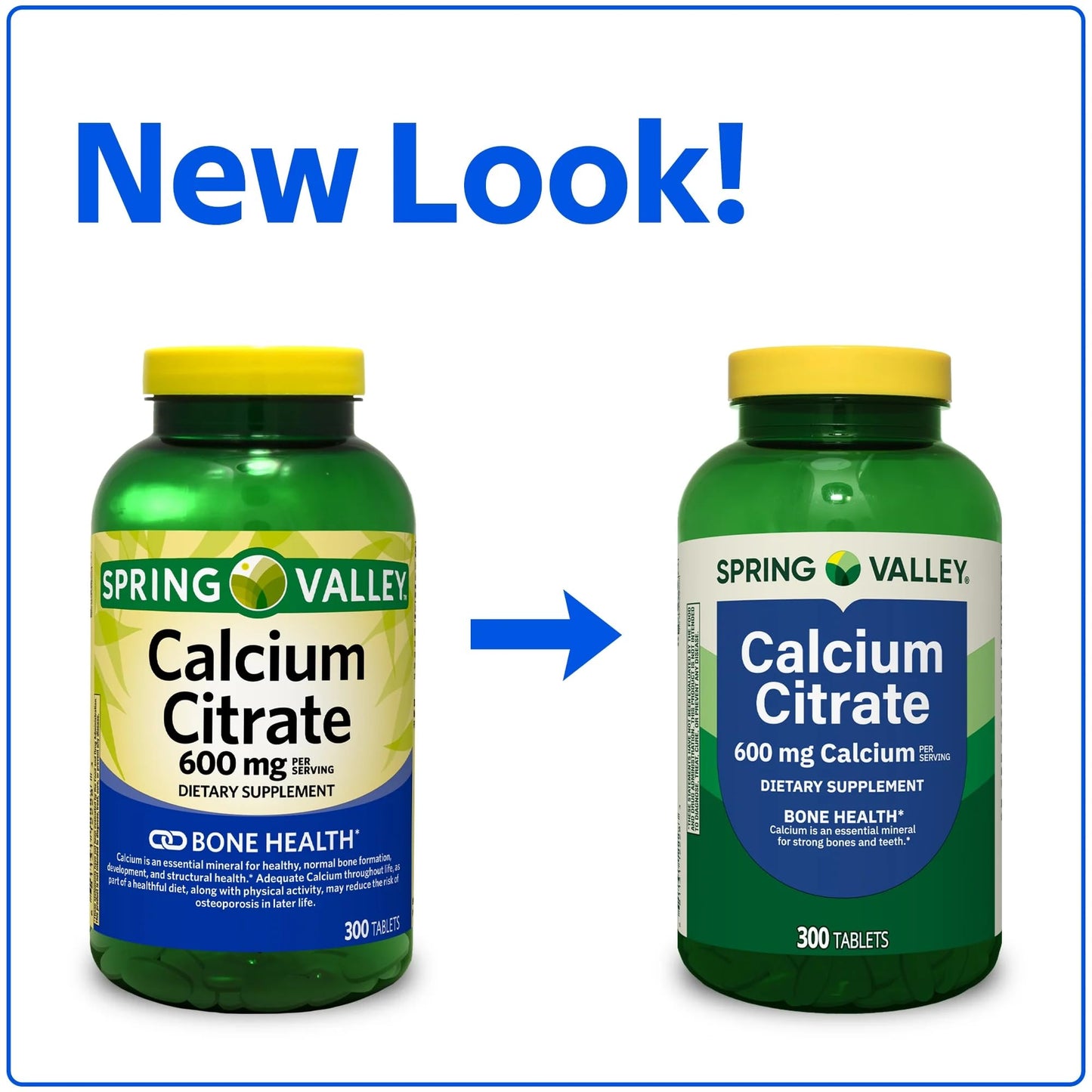 Spring Valley Calcium Citrate 600 mg, 300 Tablets – Bone & Joint Health | STS Sticker