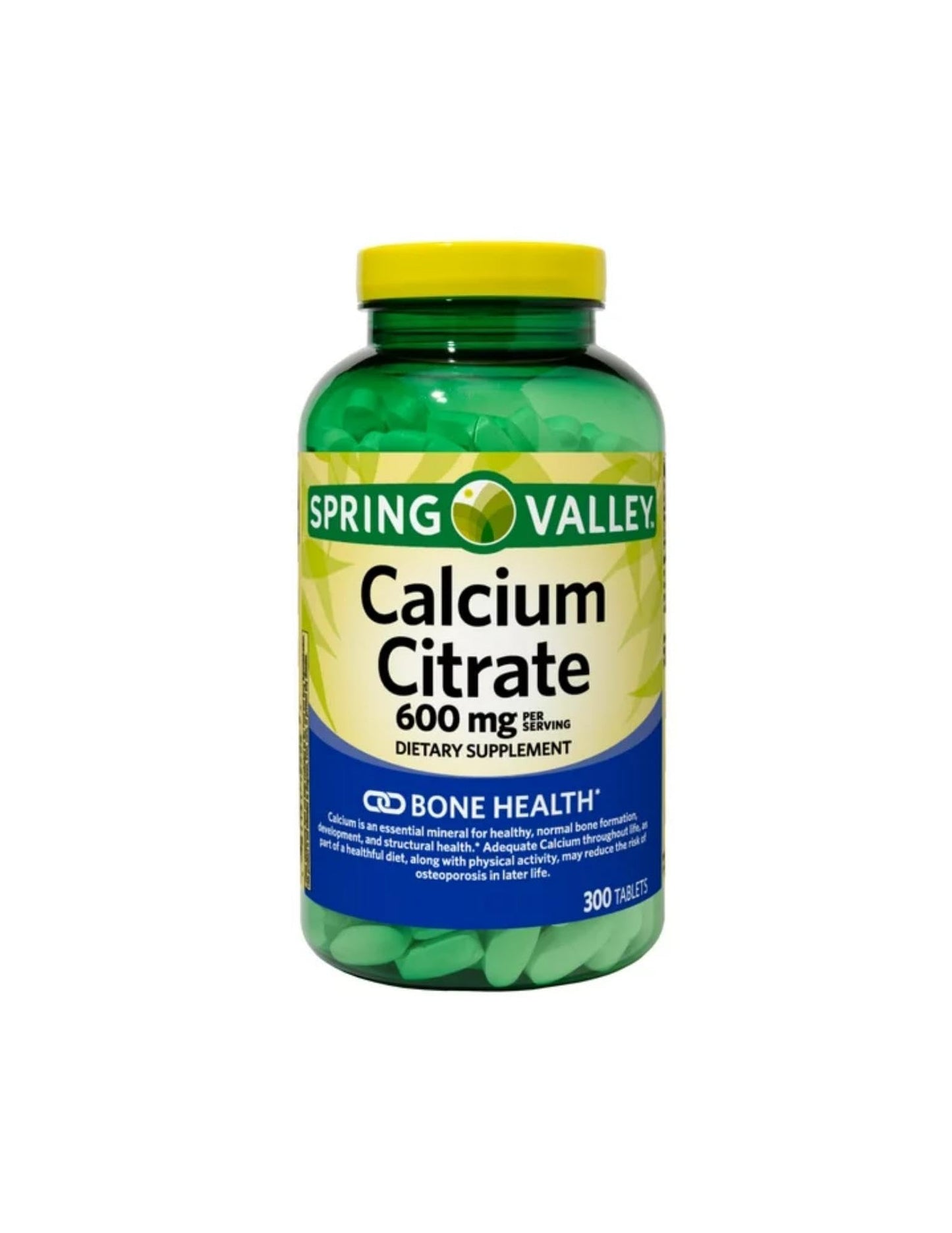 Spring Valley Calcium Citrate 600 mg, 300 Tablets – Bone & Joint Health | STS Sticker