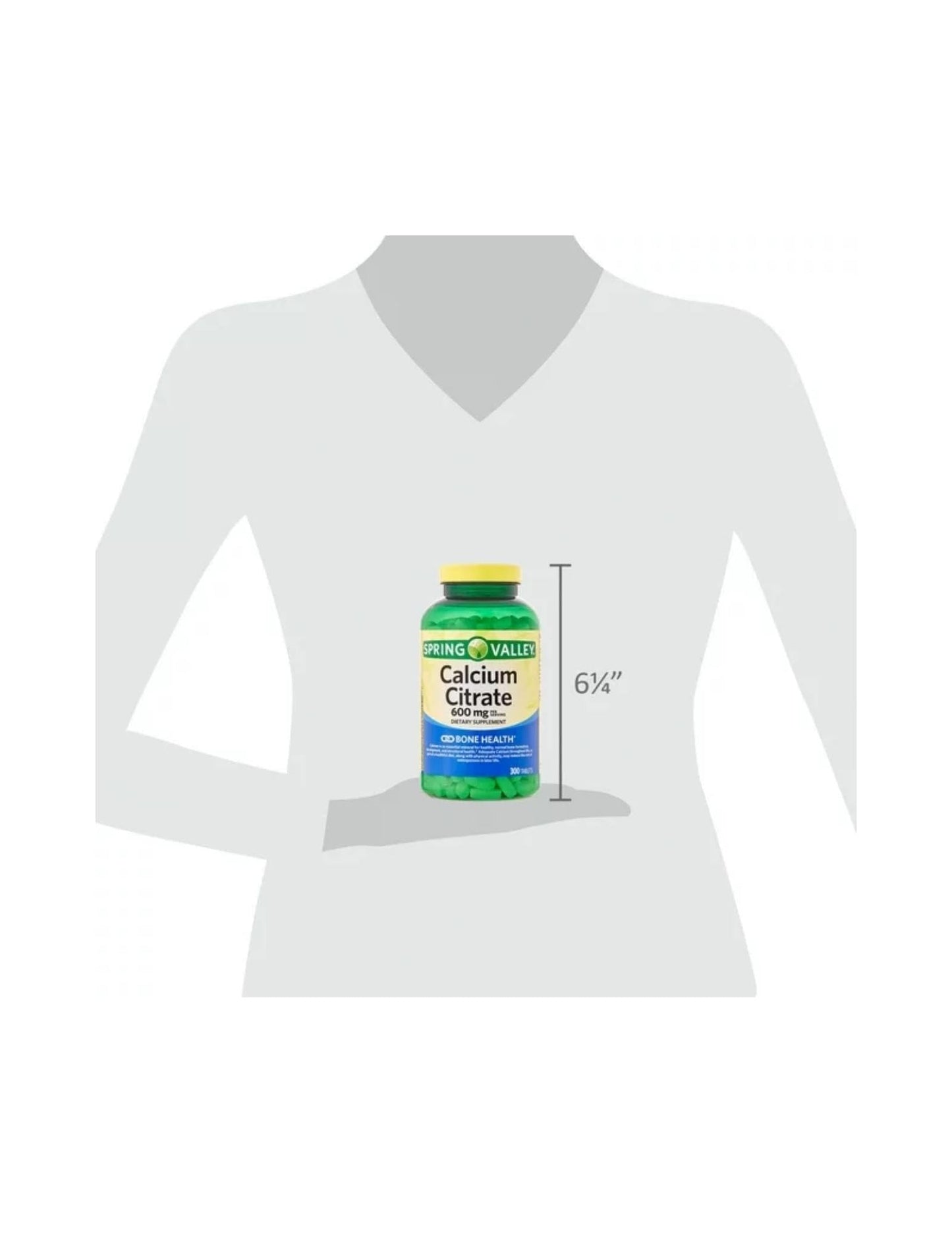 Spring Valley Calcium Citrate 600 mg, 300 Tablets – Bone & Joint Health | STS Sticker