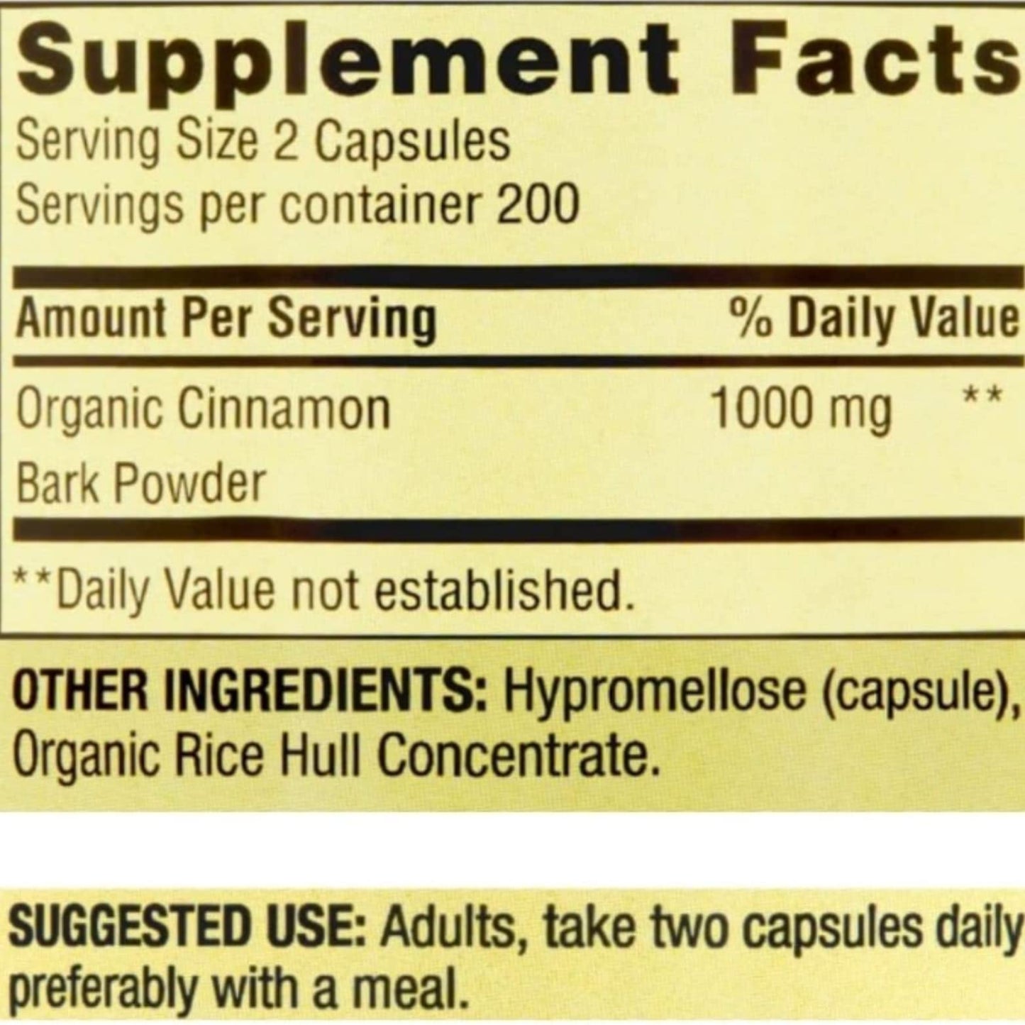 Spring Valley Cinnamon 1000 mg - 400 Count Capsules with Pill Organizer